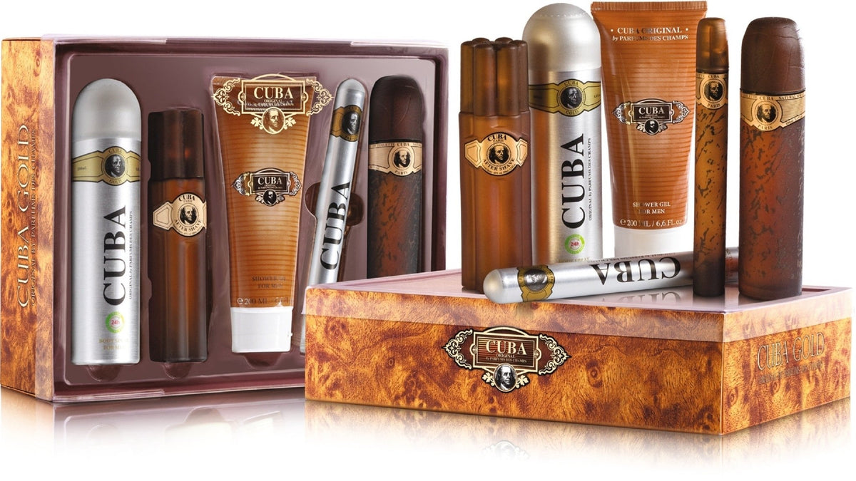 Set de regalo Cuba Gold de 5 piezas para hombre - DualScentGift Set