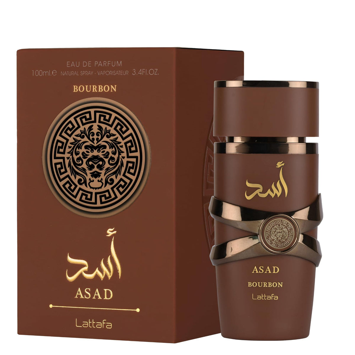 Lattafa Asad Bourbon Eau de Parfum for Men, 3.4 oz - DualScentFragrance