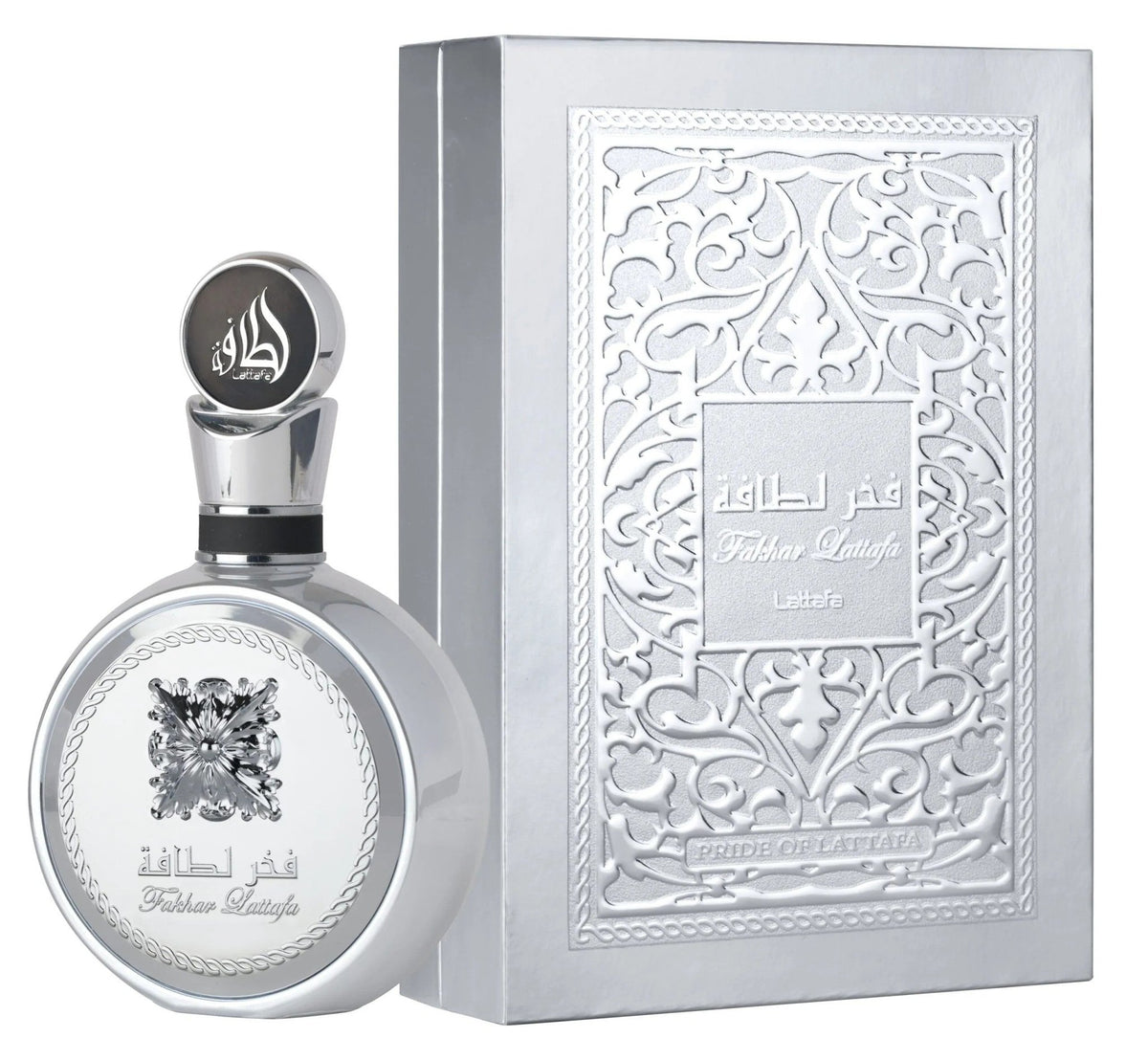 Lattafa Fakhar Platin Eau de Parfum for Men, 3.4 oz - DualScentFragrance