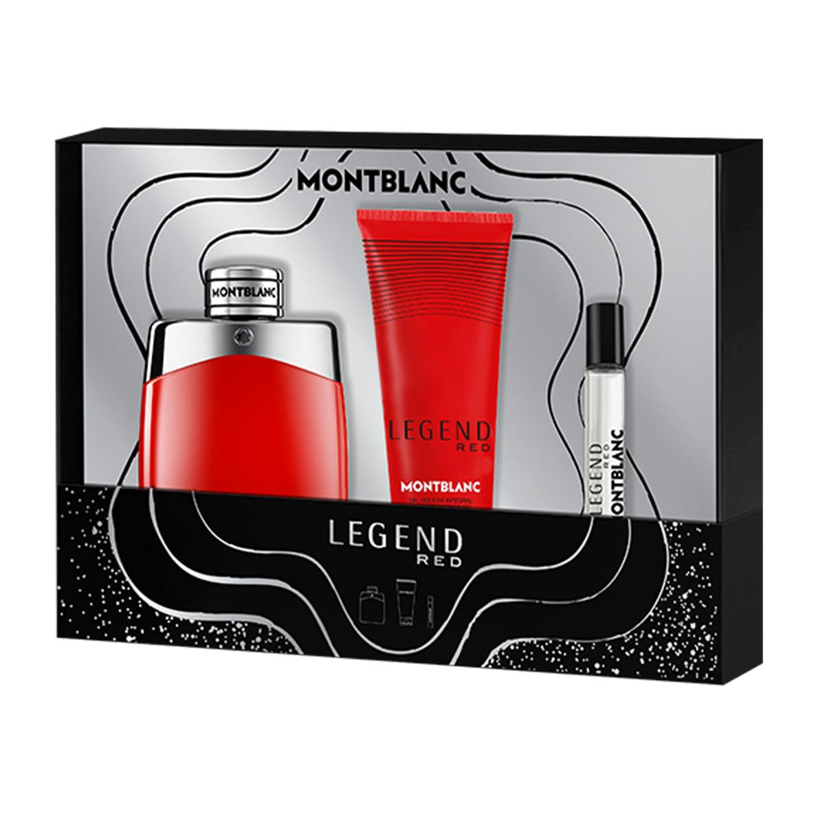 Set de regalo Montblanc Legend Red de 3 piezas para hombre - DualScentGift Set