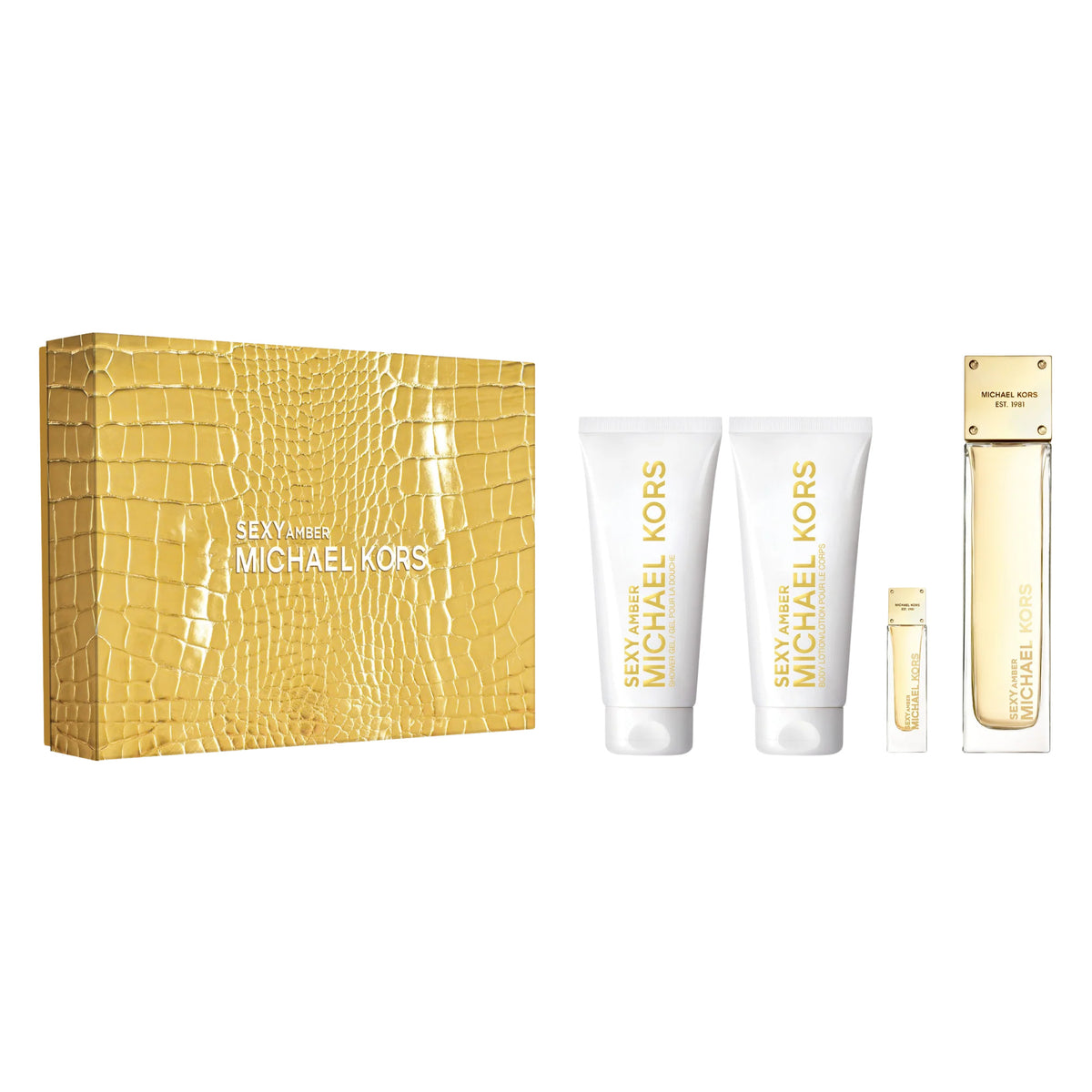 Set de regalo Michael Kors Sexy Amber de 4 piezas para mujer - DualScentGift Set