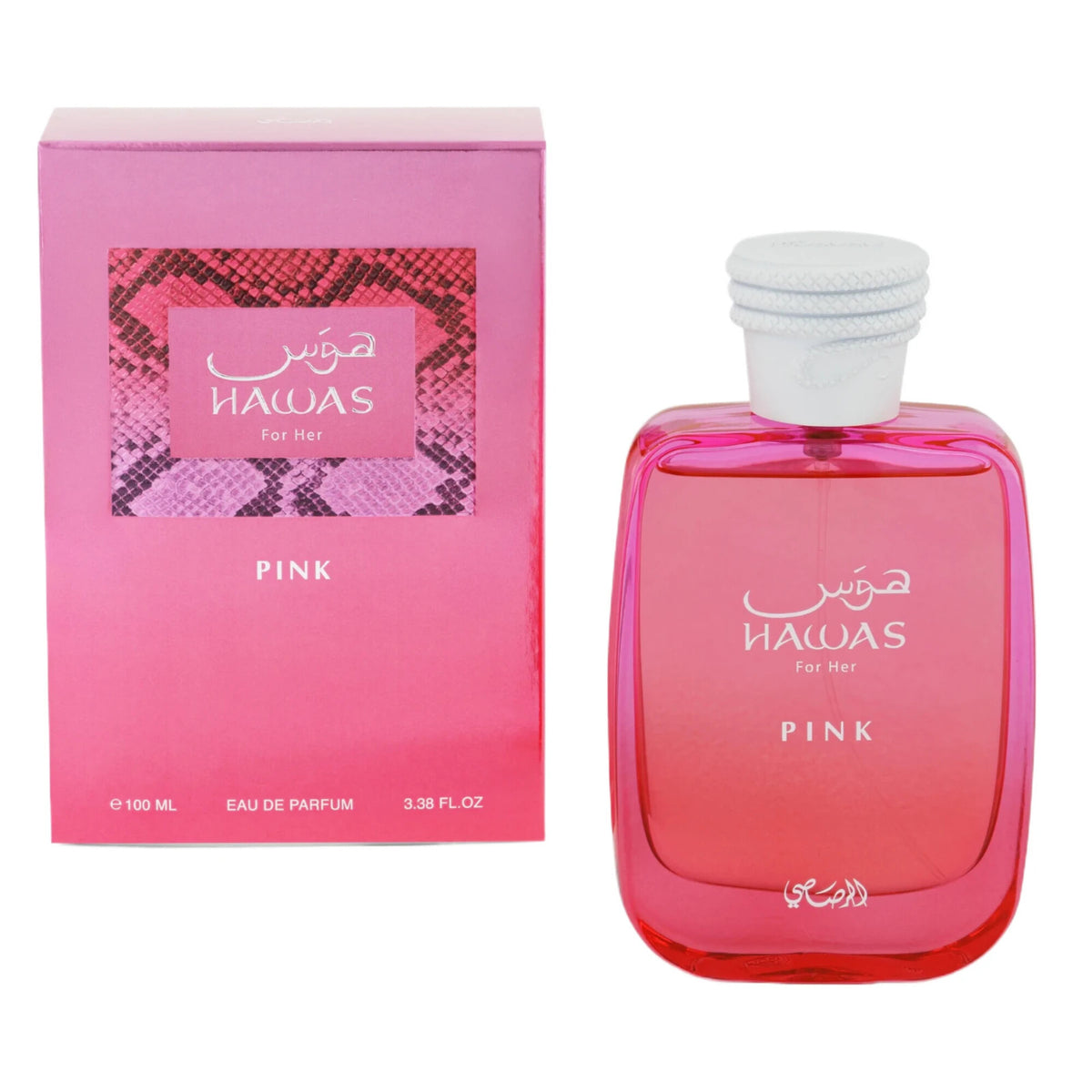 Rasasi Hawas Pink Eau de Parfum for Women, 3.38 oz - DualScentFragrance